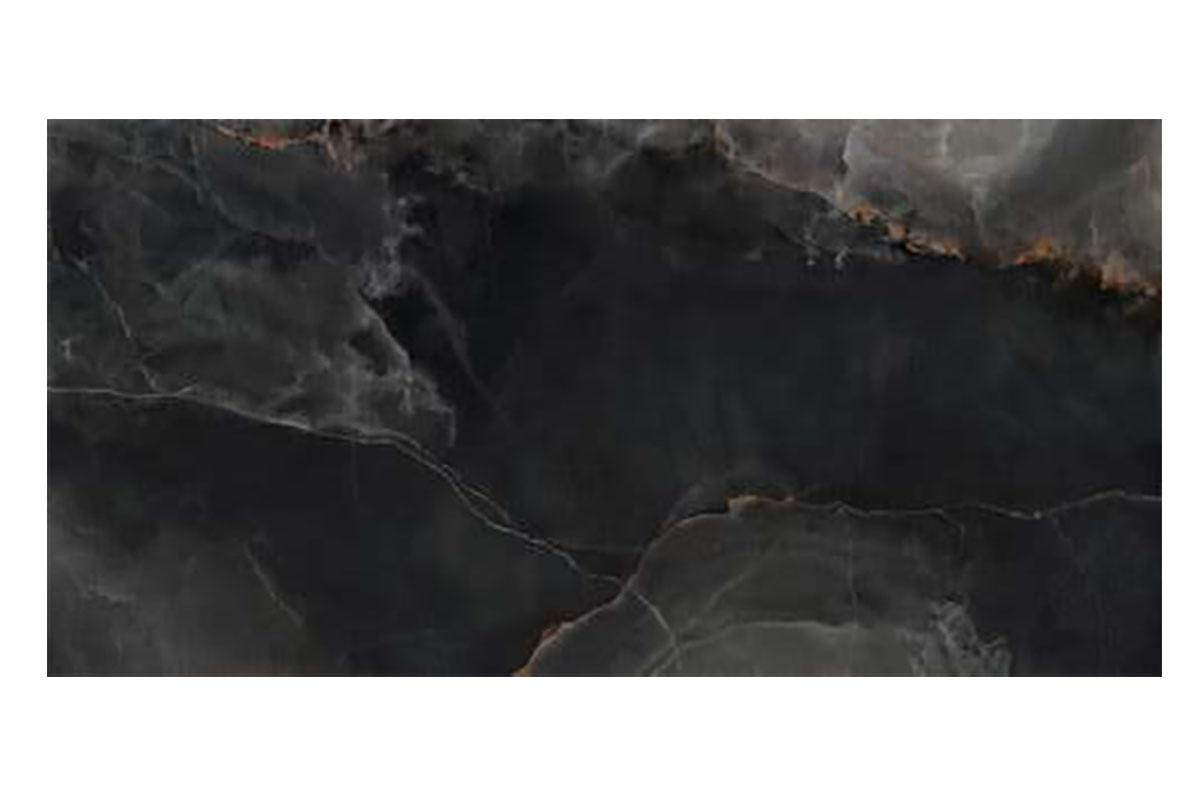 Piso porcel�nico Onyx black ZOX2 pulido 1A 80 x 160 cm, caja 2.56 m2, rectificado