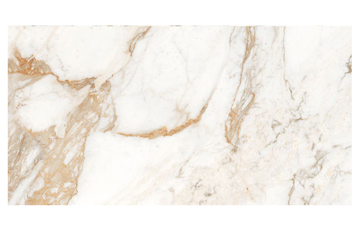 Piso porcelanico Carrara gold 1A 59.6 x 119.4  cm, caja con 1.42 m2, rectificado