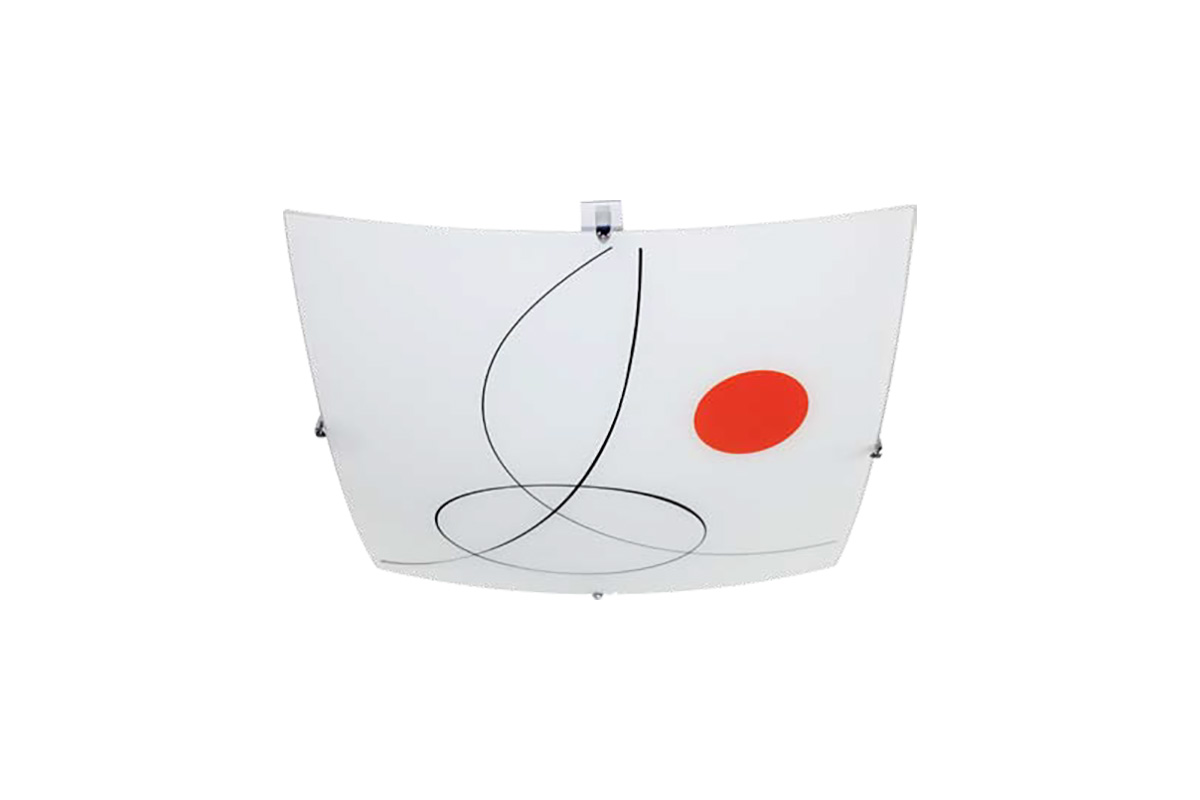 Plafn cuadrado decorado color blanco