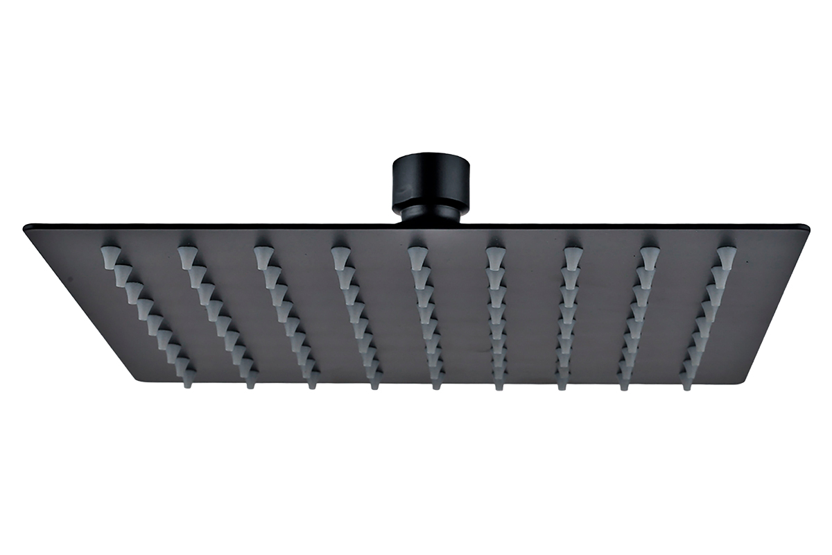 Regadera cuadrada de 6" M.7007-N acabado negro