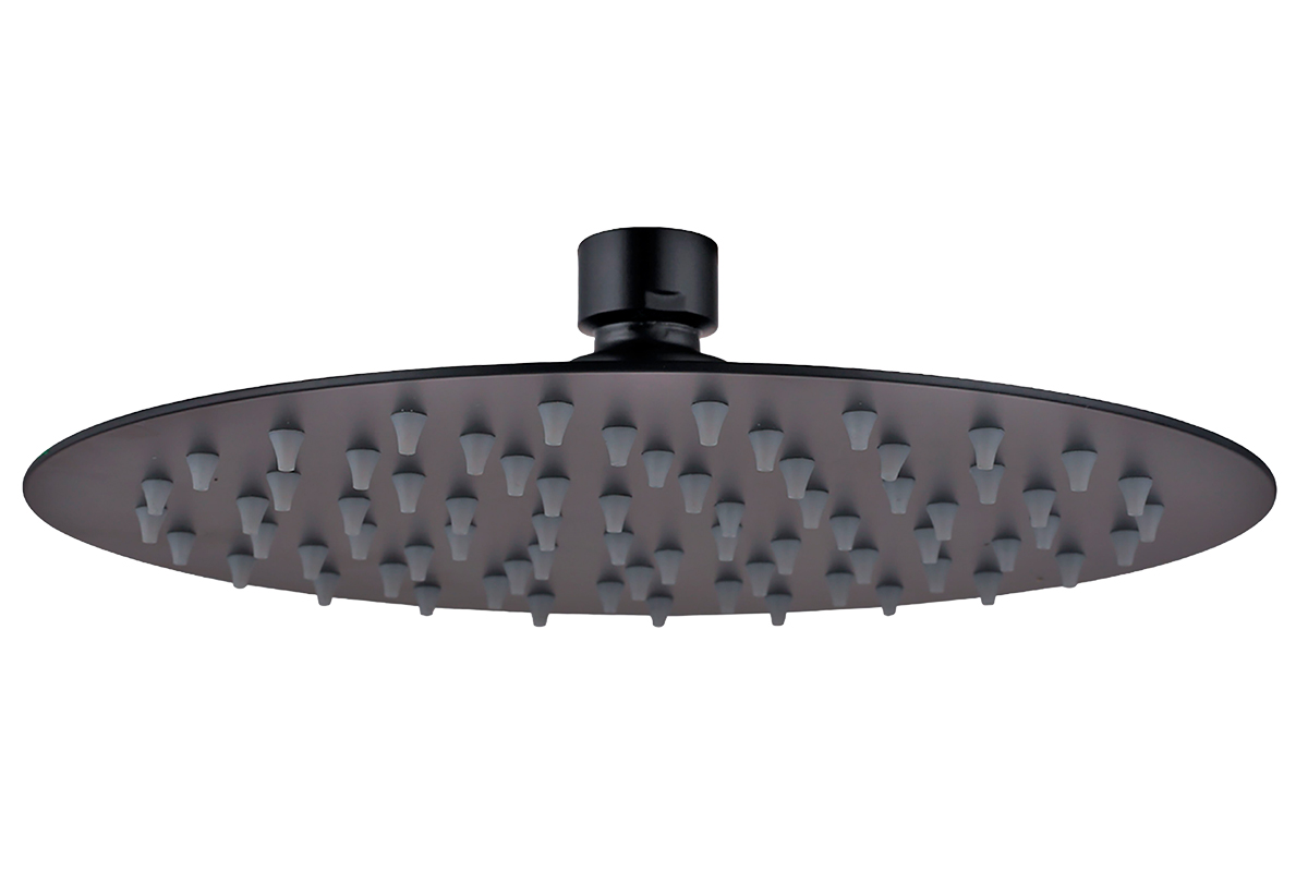 Regadera redonda 8" M.7010 acabado negro