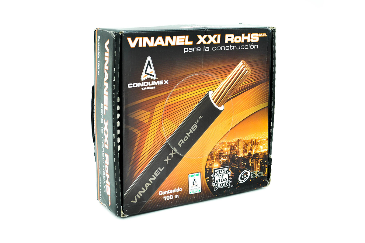 Cable rojo por rollo THHW10