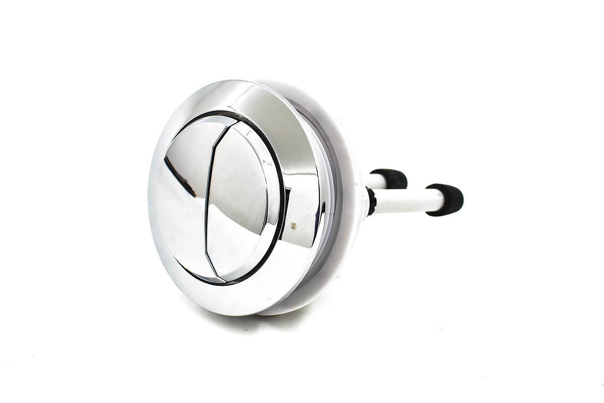 Botn dual de plstico cromado