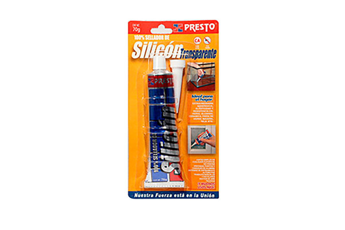 Silicn transparente de tubo 70 grs