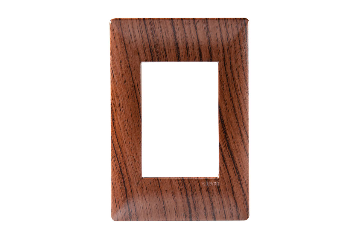 Tapa Alpha de 3 ventanas color roble E913RBL  ALPHA