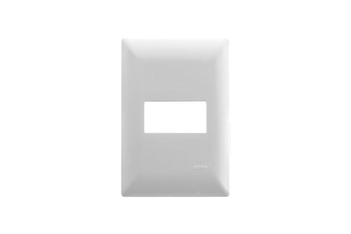 Tapa de 1 ventana color silver E913SL1 ALPHA
