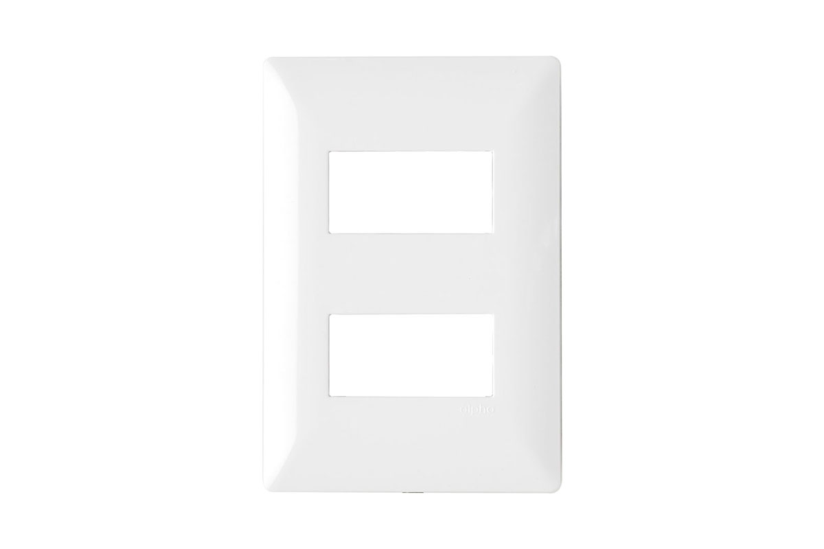Tapa de 2 ventanas lexano color blanco E913BN2 ALPHA