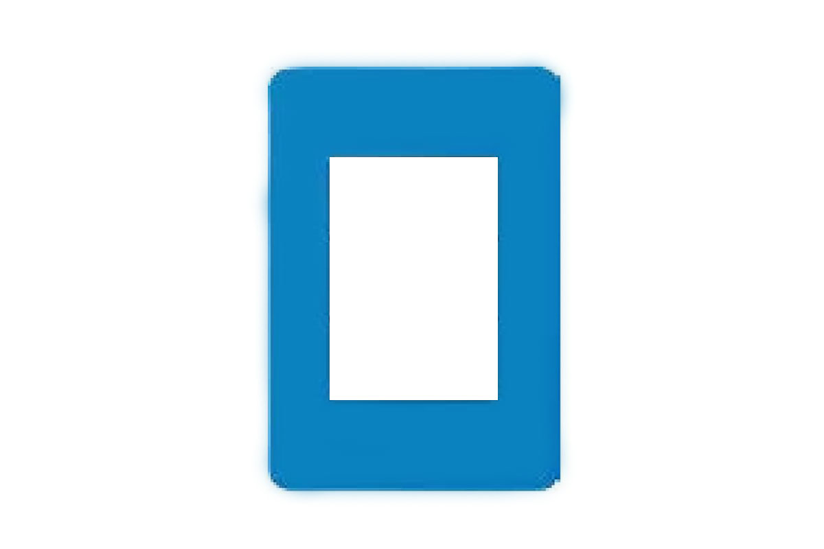 Tapa de 3 ventanas color azul N1373-AZ