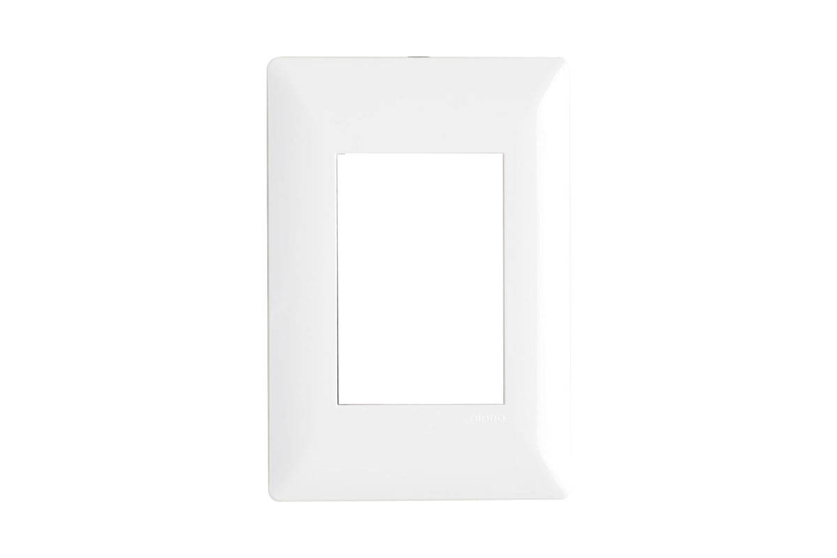 Tapa de 3 ventanas color lexano blanco E913BN3 ALPHA