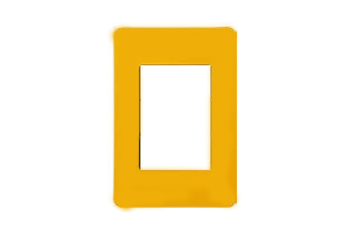Tapa de 3 ventanas color mostaza N1373-MS