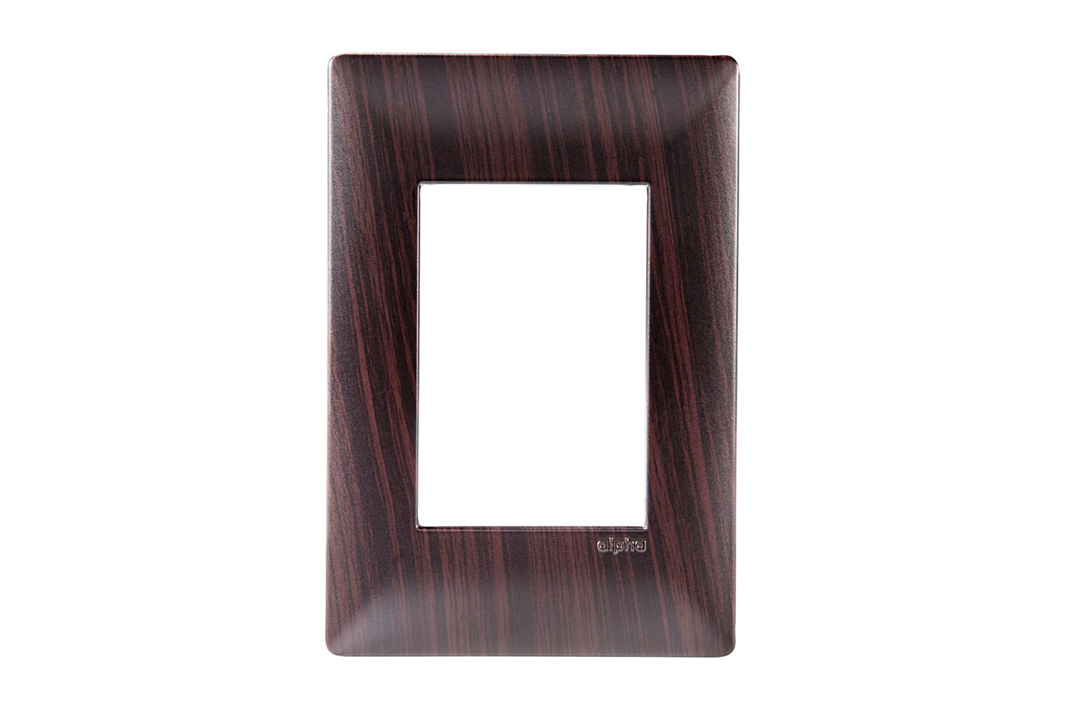 Tapa de 3 ventanas color wengue E913WGE ALPHA