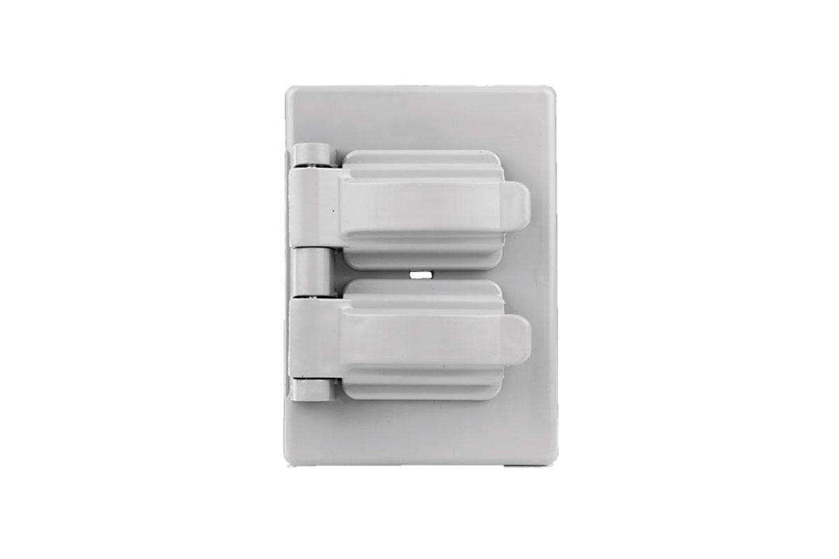 Tapa intemperie para contacto duplex gris cdigo 1610