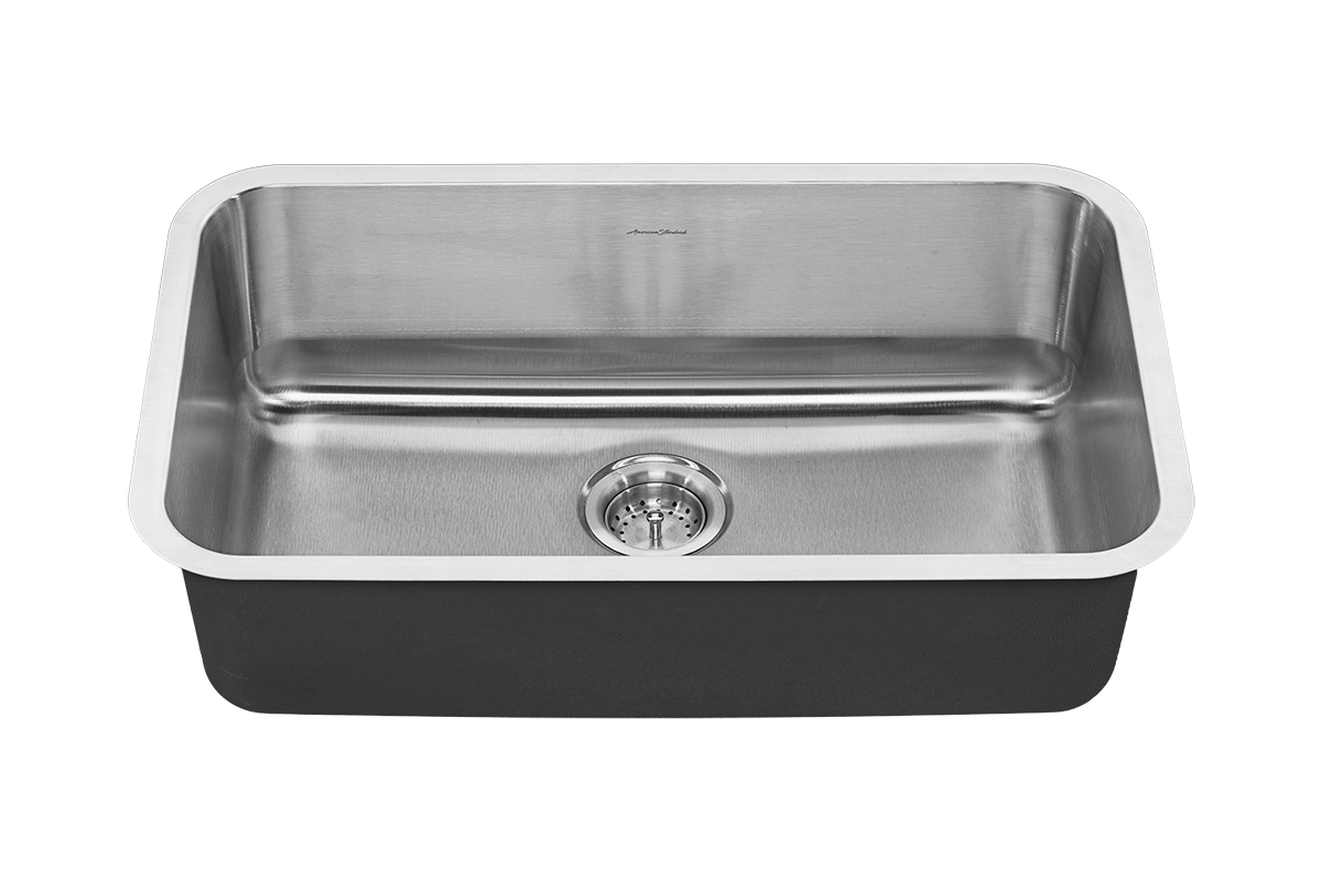 Tarja sencilla 76.2 x 45.7 x 22.9 cm de acero inoxidable 