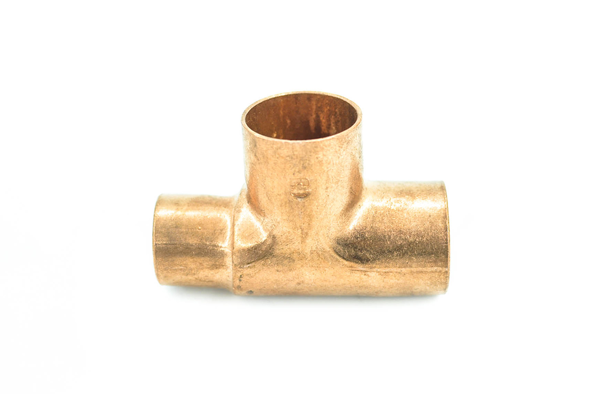 Tee reducida cobre 25 x 19 x 25 mm 
