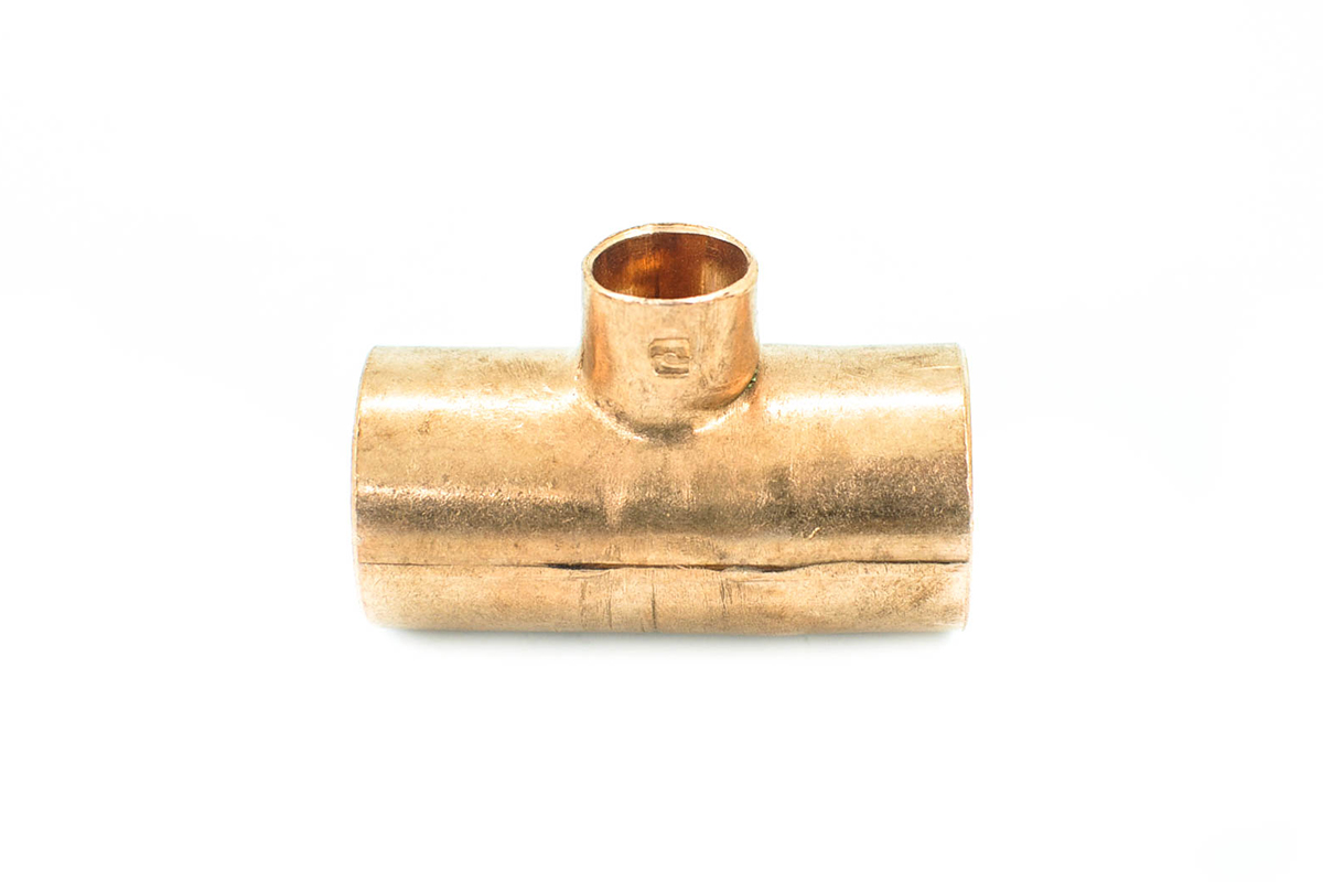 Tee reducida cobre 25 x 25 x 13 mm 