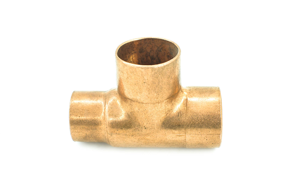 Tee reducida cobre 32 x 25 x 32 mm 