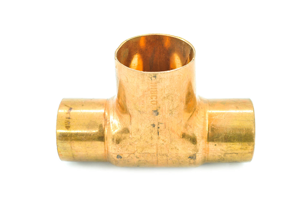 Tee reducida cobre 38 x 32 x 32 mm 