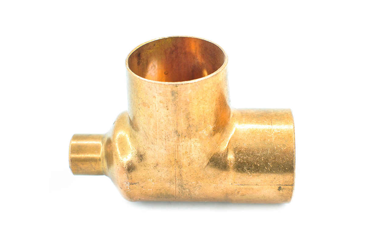 Tee reducida cobre 38 x 13 x 38 mm 