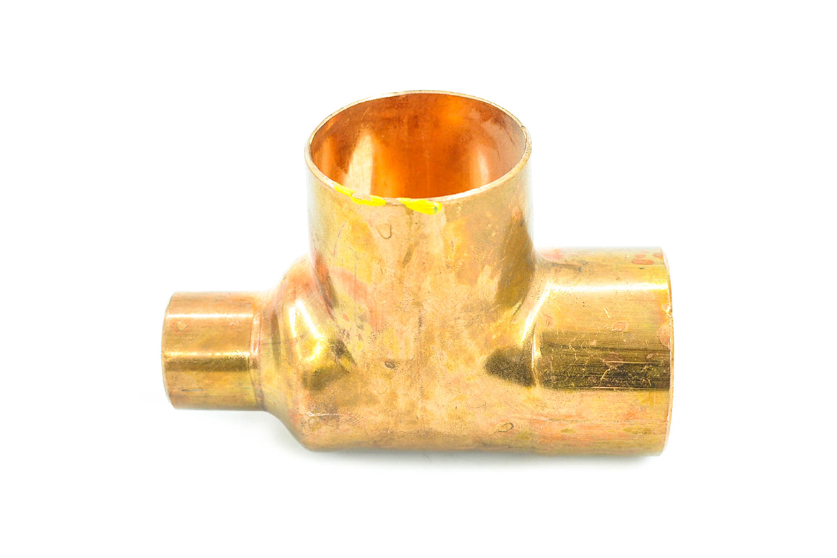 Tee reducida cobre 38 x 19 x 38 mm 