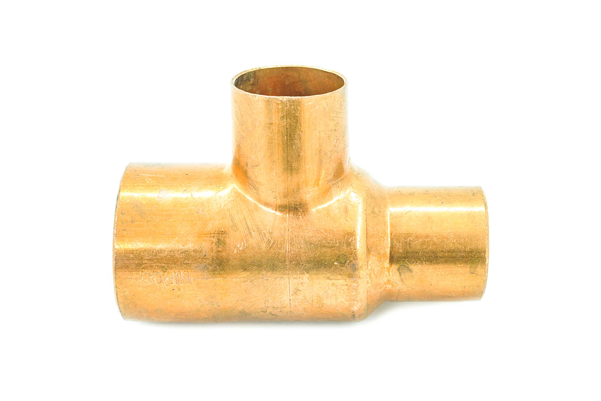 Tee reducida cobre 38 x 25 x 25 mm 