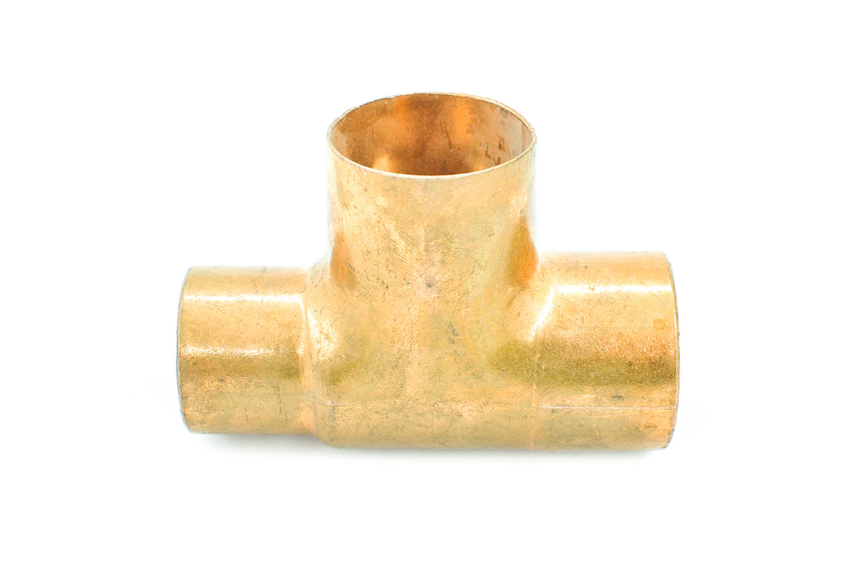 Tee reducida cobre 38 x 32 x 38 mm 
