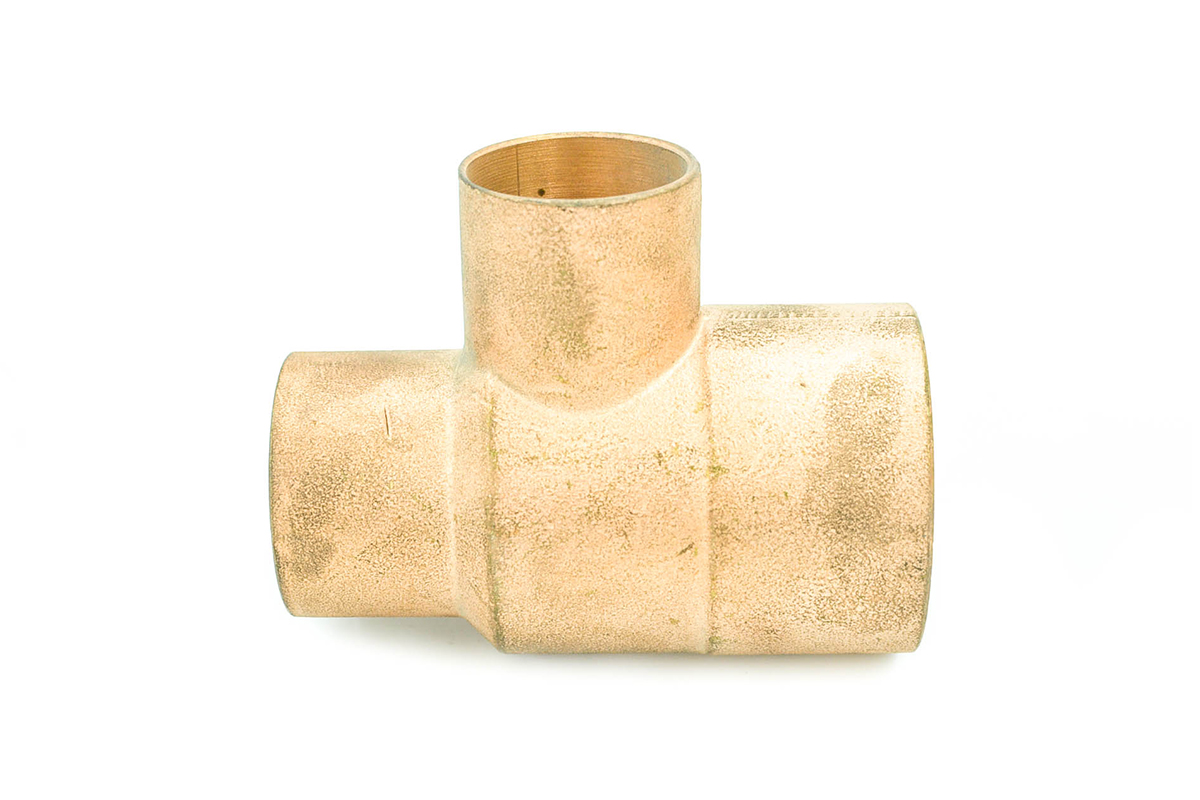 Tee reducida cobre 51 x 38 x 32 mm 