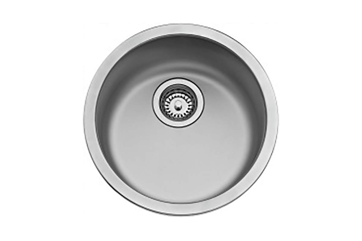 Tarja bsico circular de acero inoxidable, dimetro 45 cm