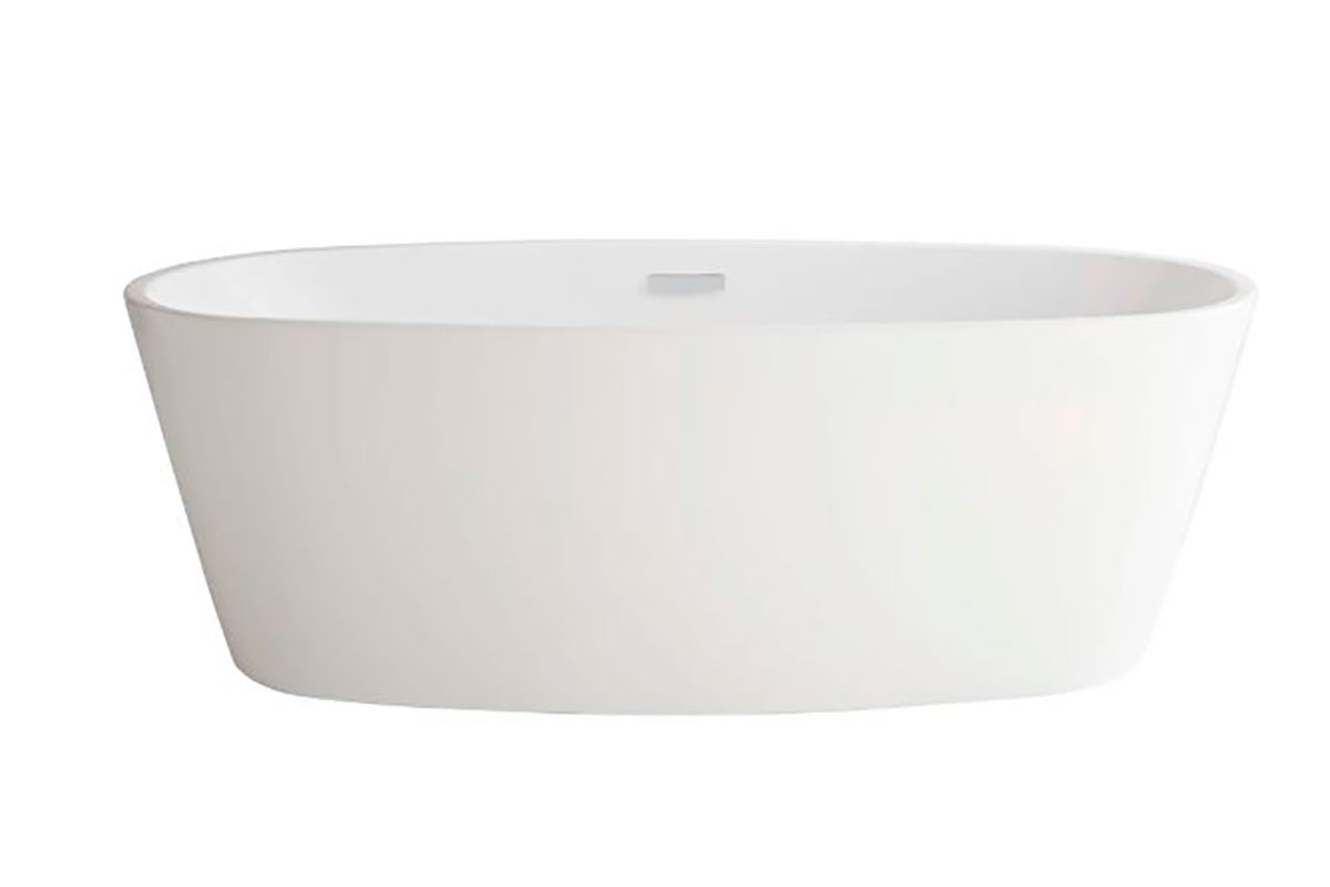 Tina sin hidromasaje Coastal, color blanco 175 x 80 cm 