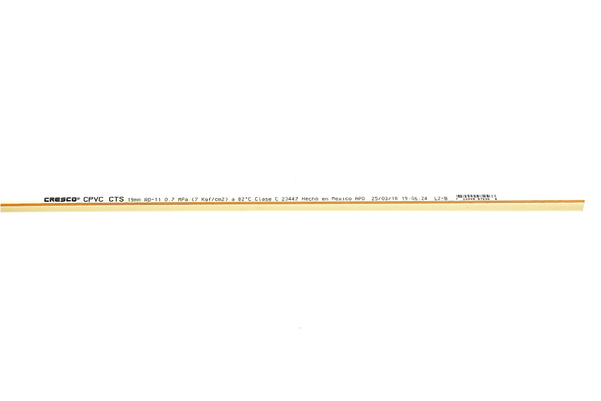 Tubo CPVC 19 mm RD-11