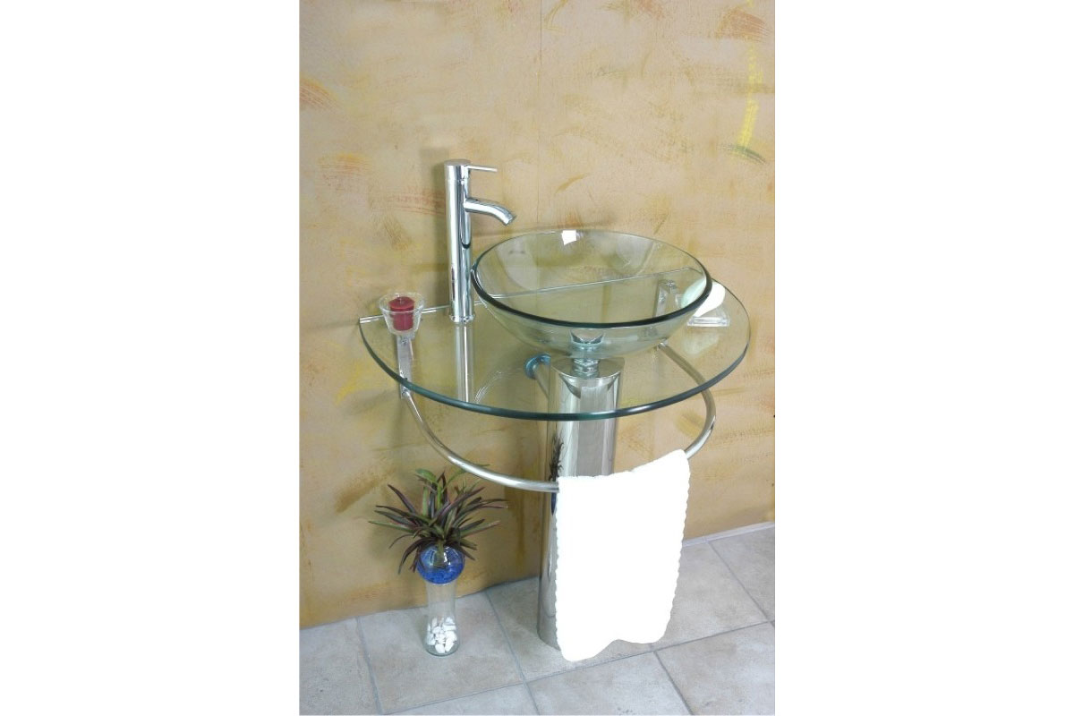 Tocador ATN-009 cristal templado transparente 75 x 46 x 70 cm