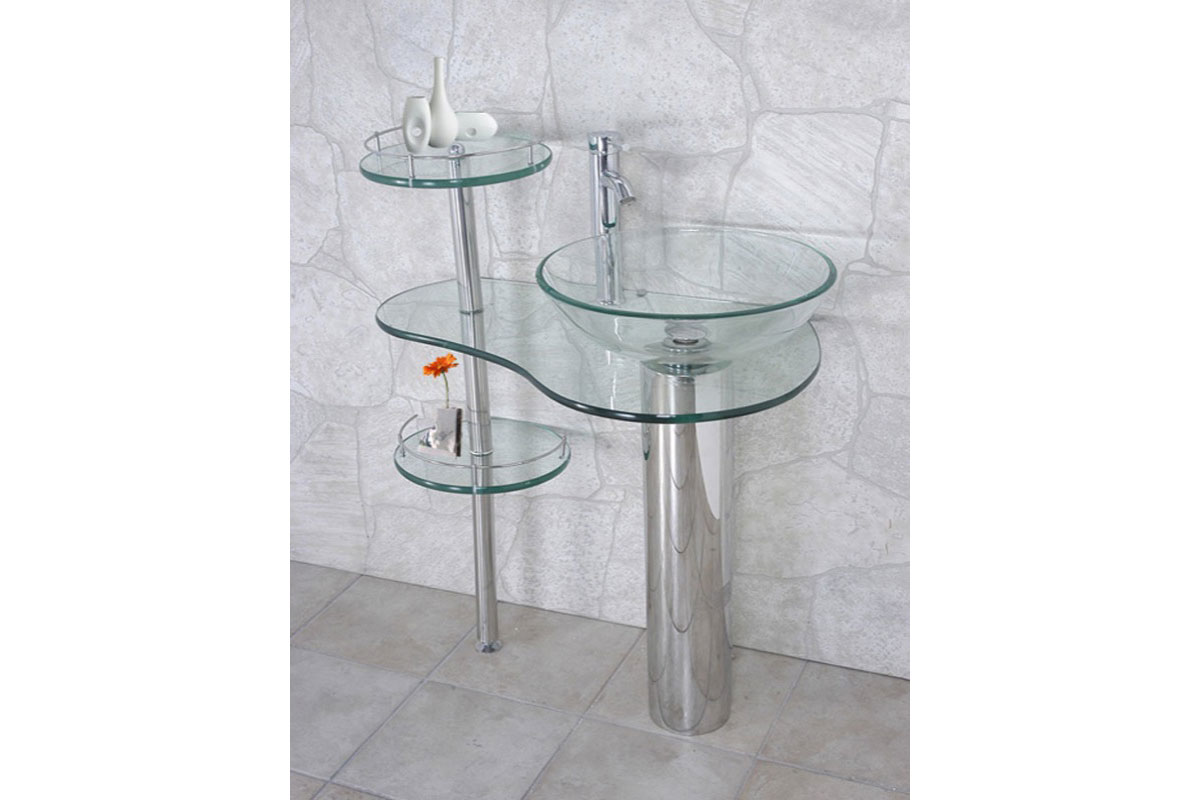 Tocador ATN-020 cristal templado transparente 74 x 120 x 46 cm