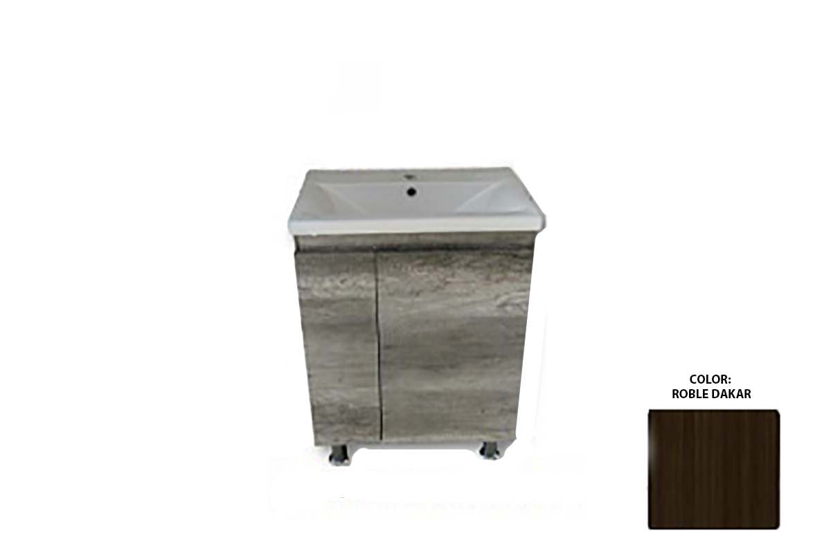 Tocador Genova 60 color roble dakar 60 x 38.5 x 85 cm