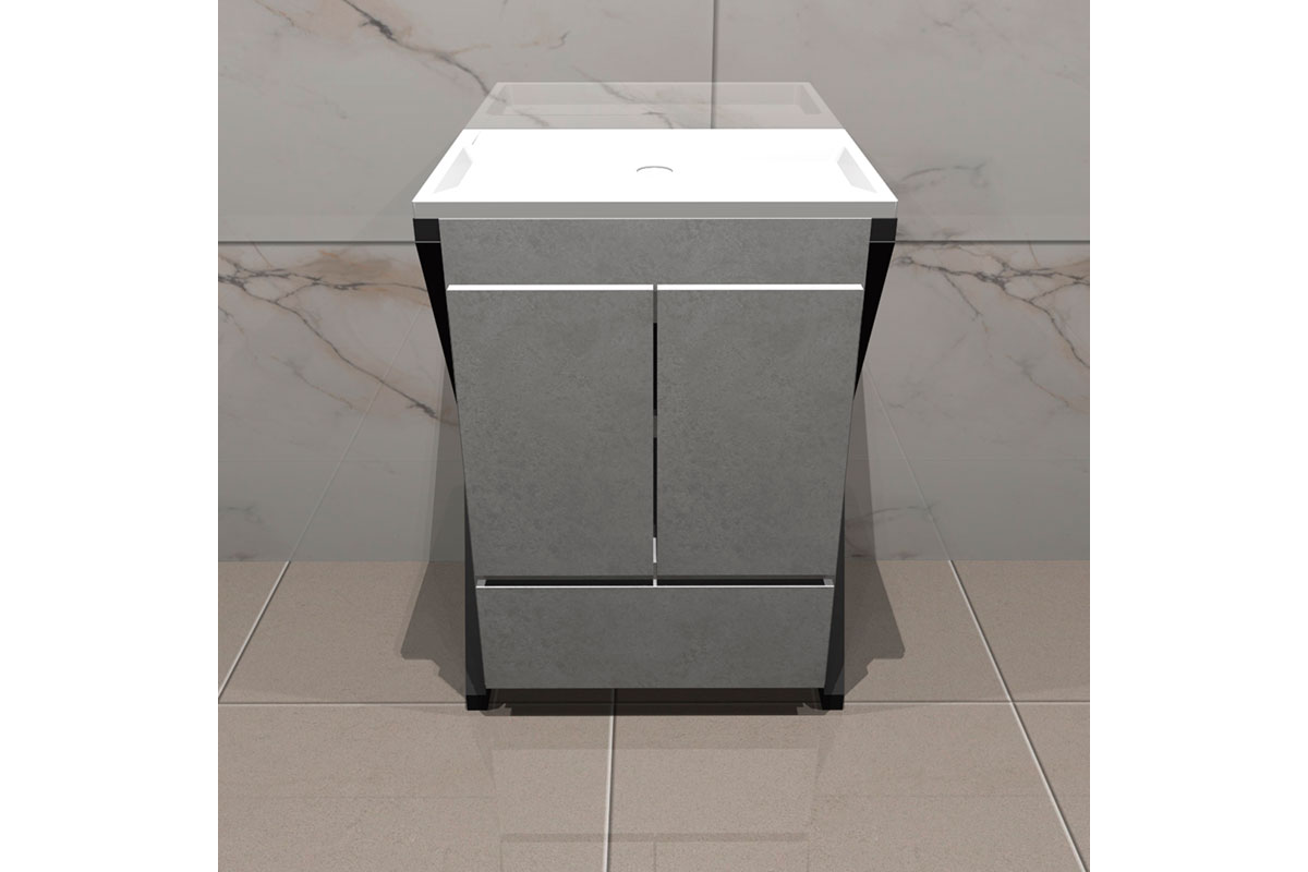 Tocador industrial Rioja concreto 60 x 38.5 x 85 cm, linea industrial