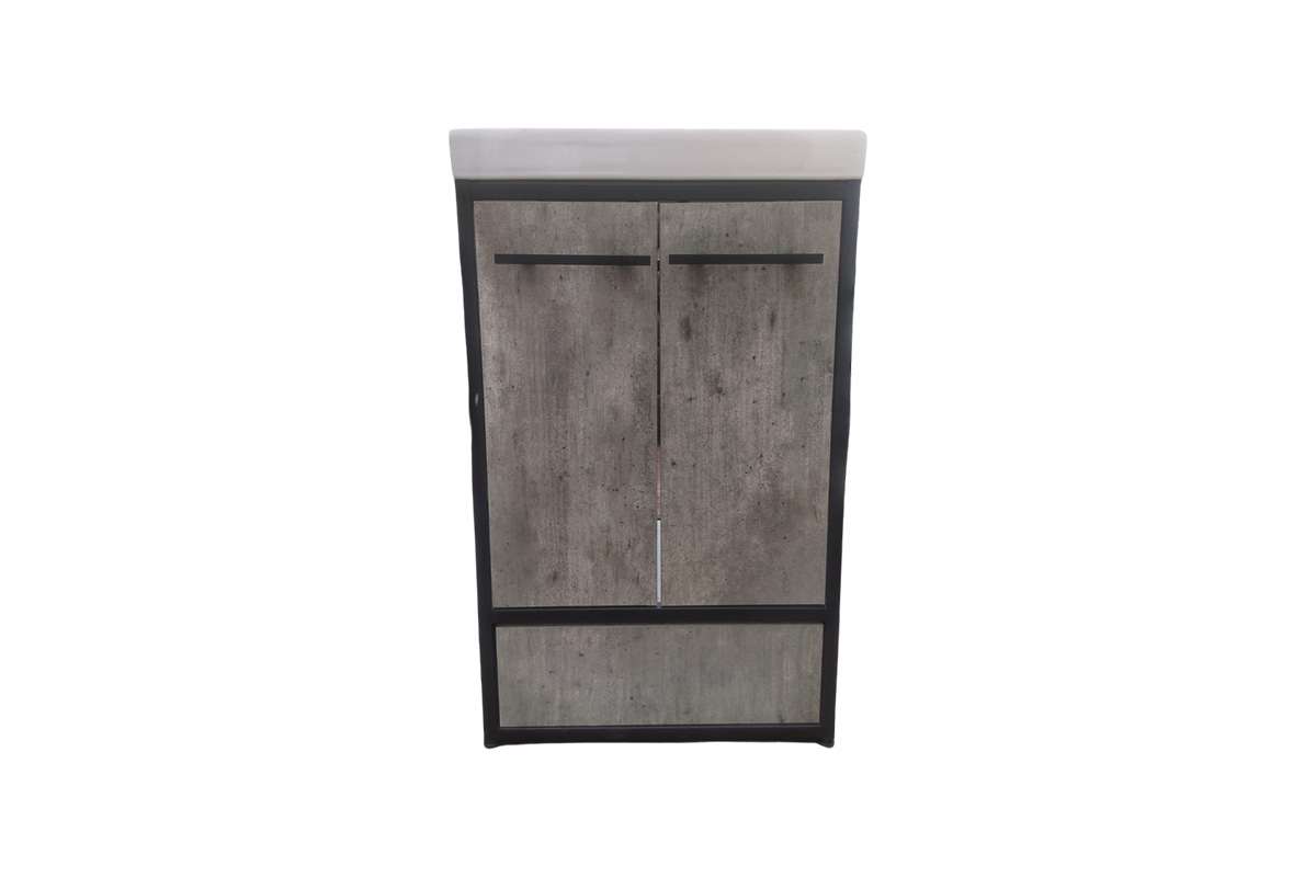 Tocador Logan 50 con lavabo acabado concreto 52 x 35.5 x 78 cm  