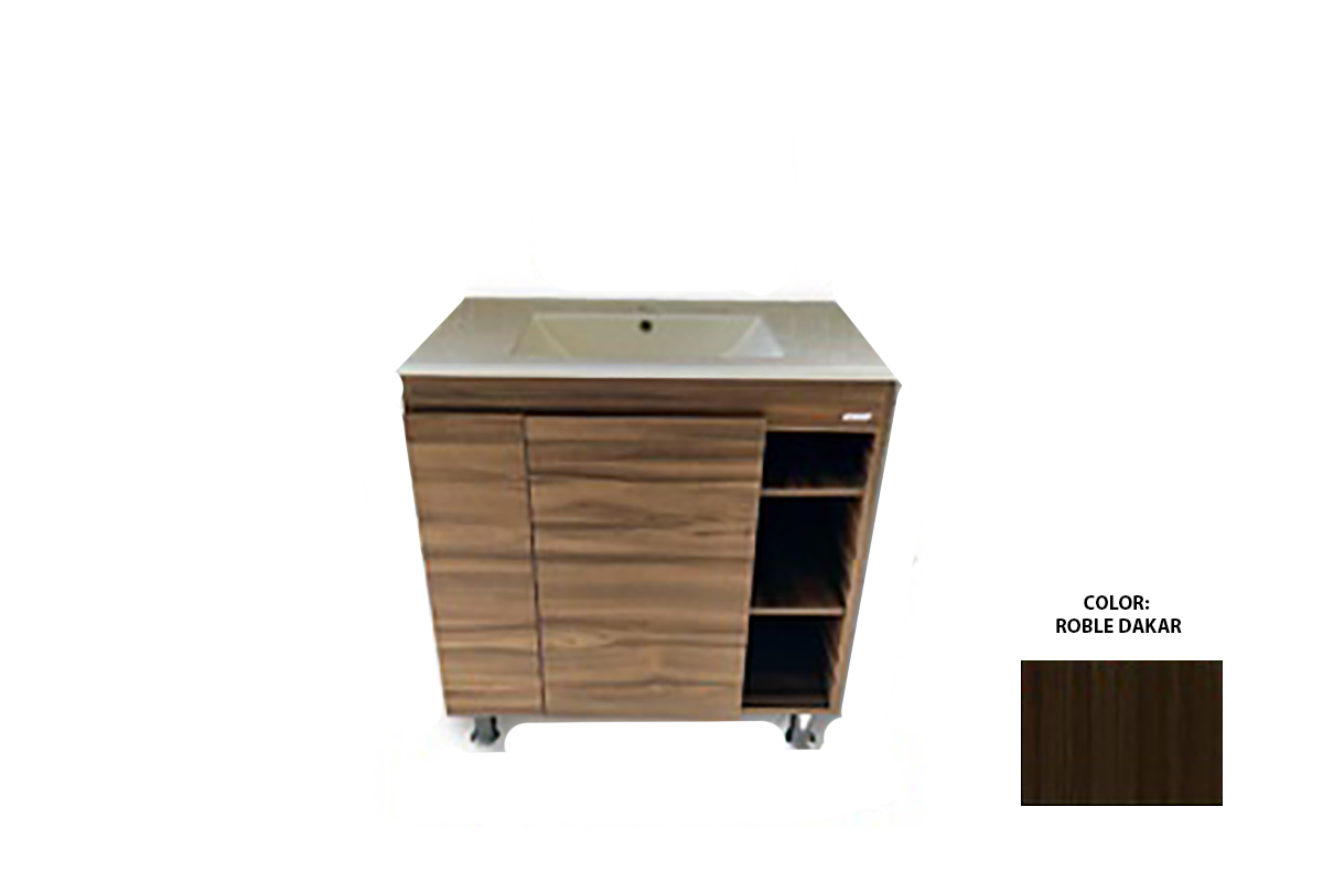 Tocador Siena 80 color roble dakar 80 x 46.5 x 85 cm