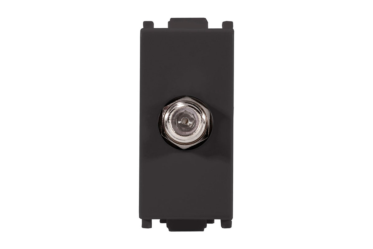 Toma para televisin 1 modulo E92113 ALPHA, color negro