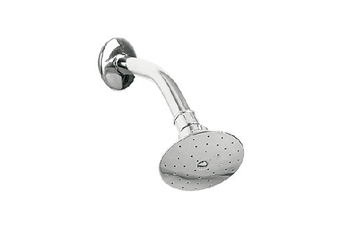 Regadera con brazo y chapetn a pared 3002B acabado cromo