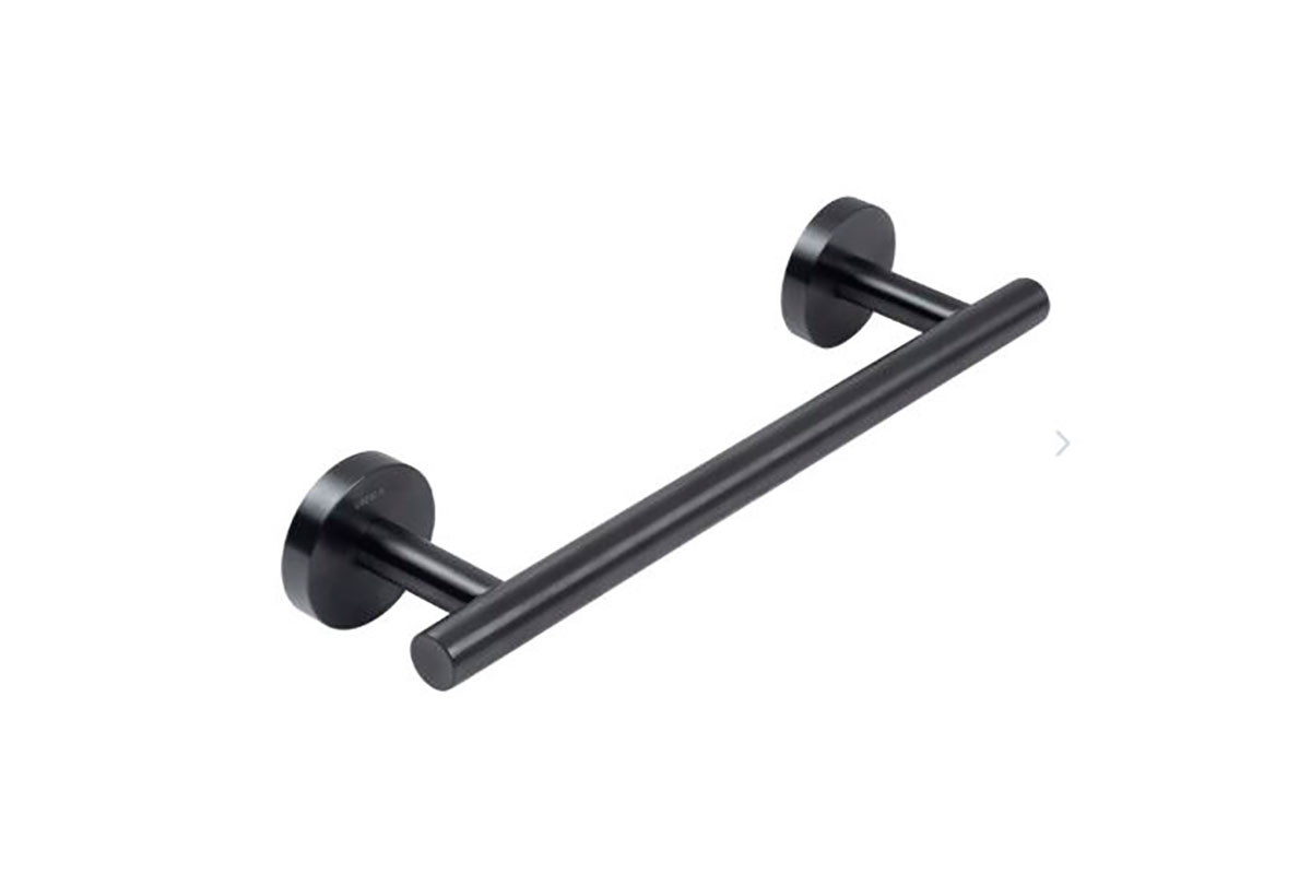 Toallero de barra corto INOX.09.2, acabado negro
