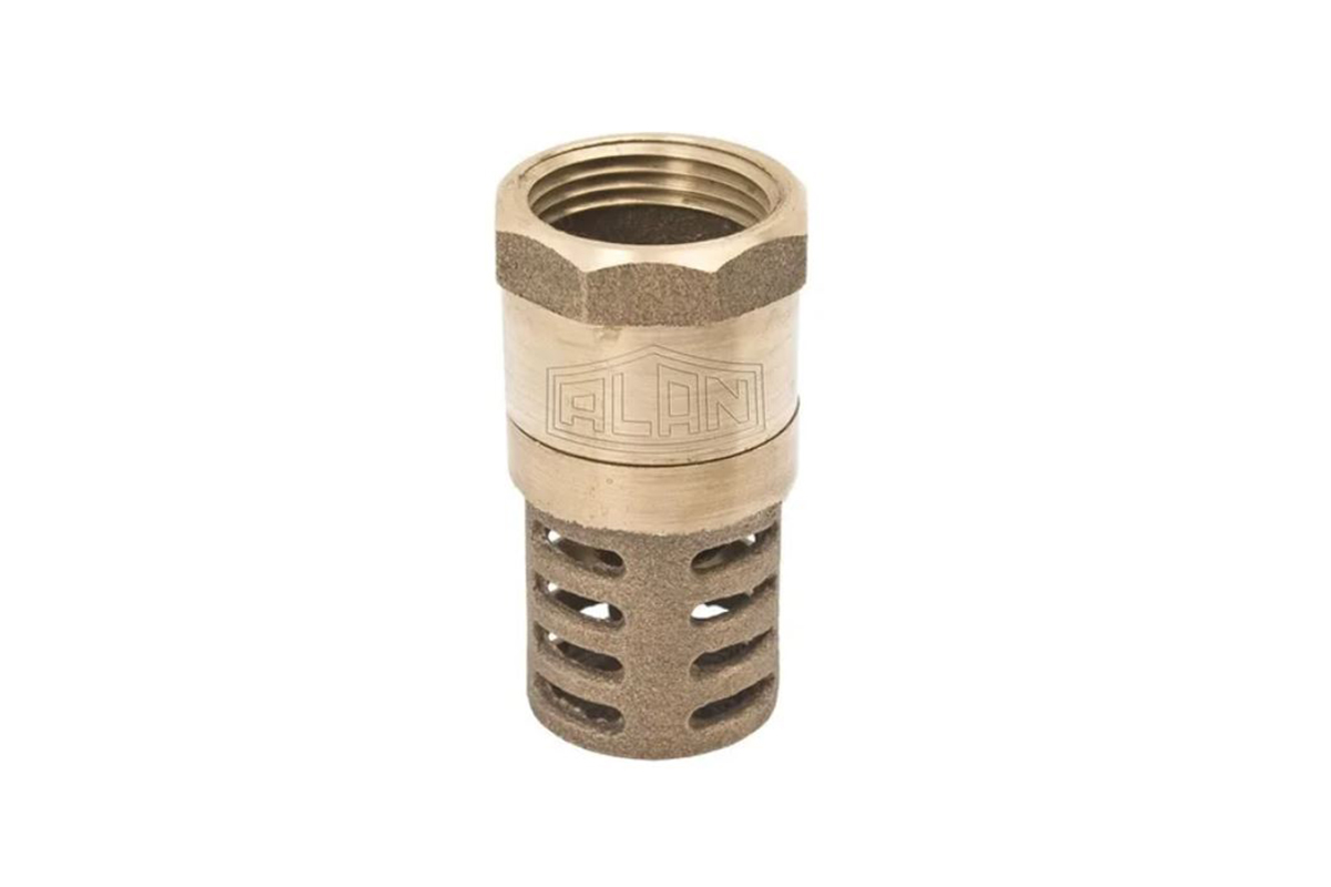 Vlvula de pie con canastilla de bronce 1 1/4