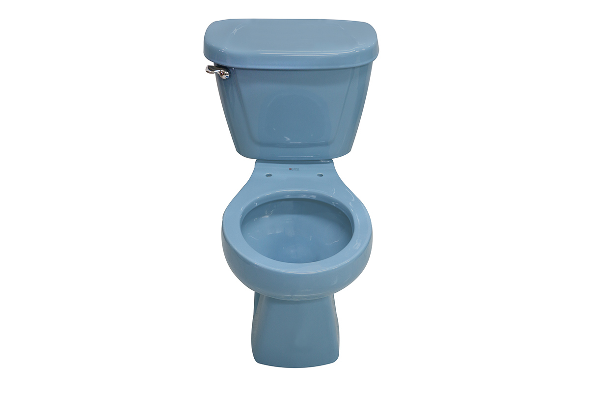 Inodoro redondo Jazmin color azul holanda